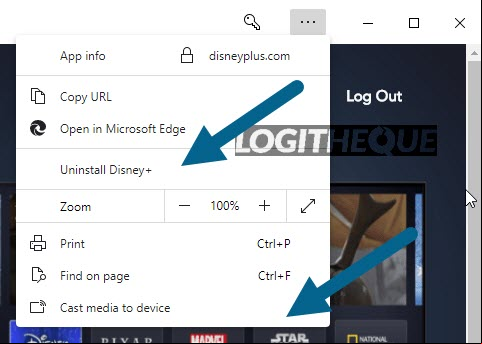 Caster Disney+ Microsoft Edge